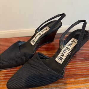 Anne Klein Black Women's Slingback Shoes